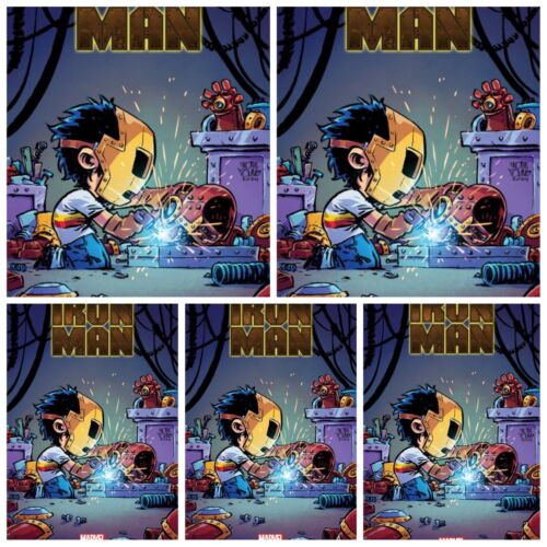 5 Pack Iron Man #1 Skottie Young PRESALE 10/23 Marvel